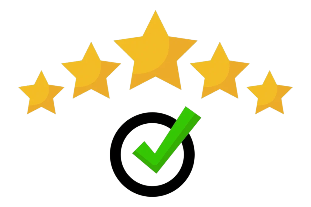 check mark with review stars 1536x1024 1